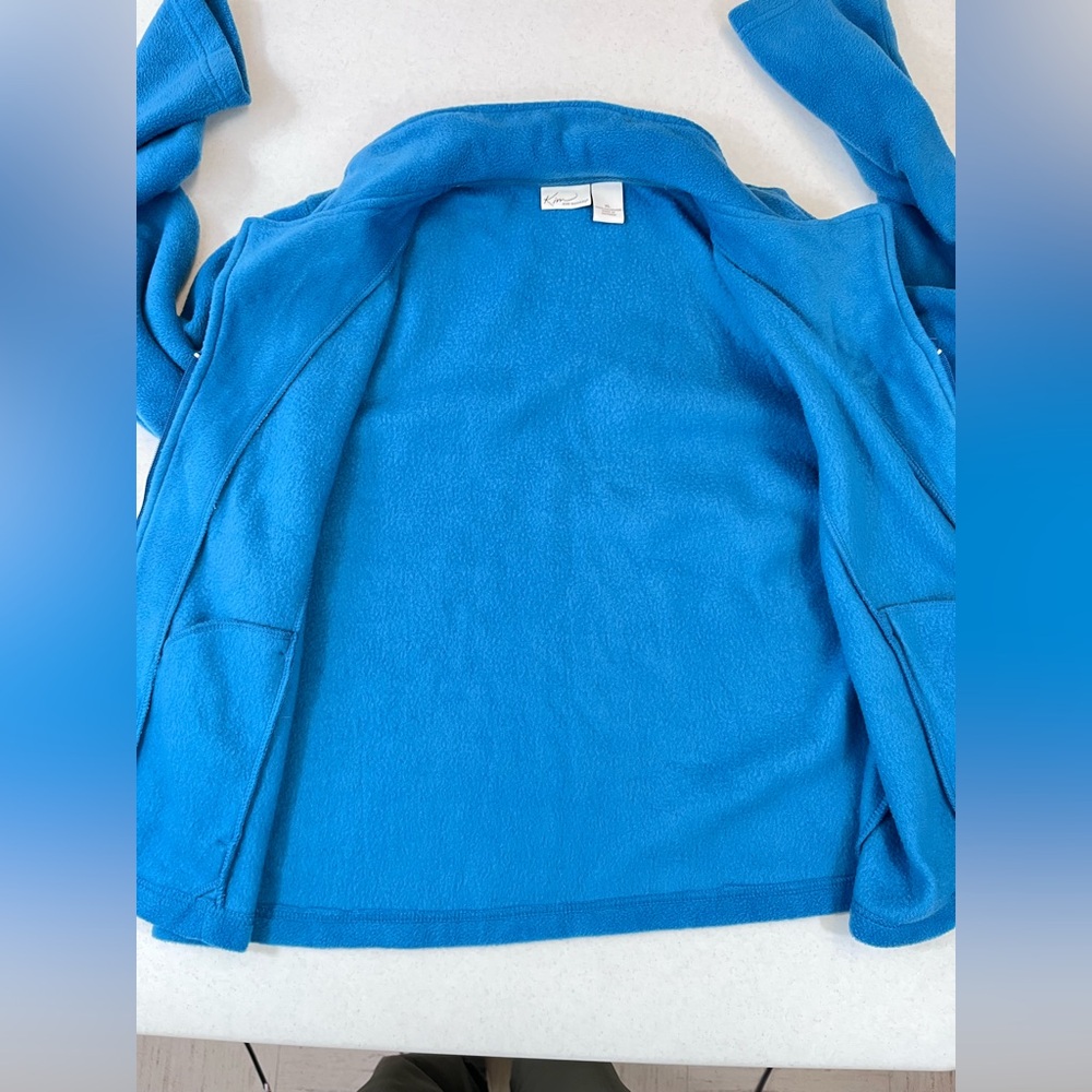 Kim Rogers Women’s Turquoise Fleece Jacket. XL. Super soft. - Picture 6 of 11